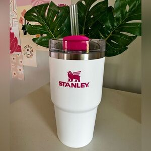 20oz white and pink Stanley cup